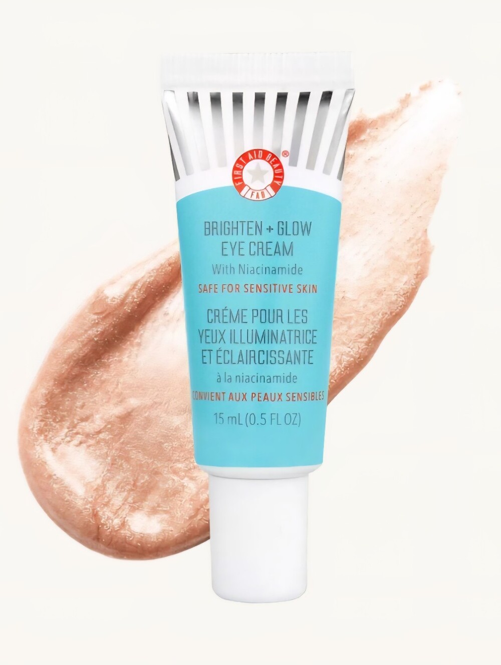 NIB First Aid Beauty Brighten + Glow Eye Cream with Niacinamide, 0.5 Fl Oz